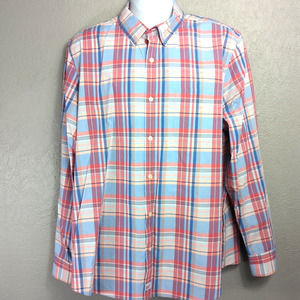 Vineyard Vines Shirt Mens XL Pink Blue Long Sleeve Button Down Slim Fit Murray